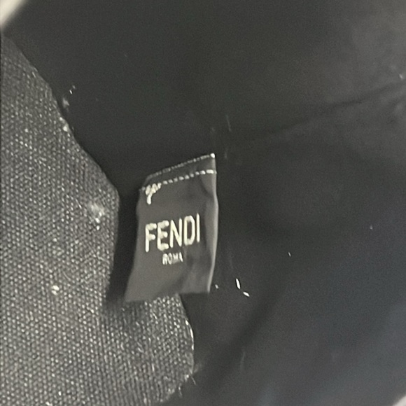 Fendi Black Mon Trésor Mini Leather-trimmed Canvas Bucket Bag - Picture 11 of 16